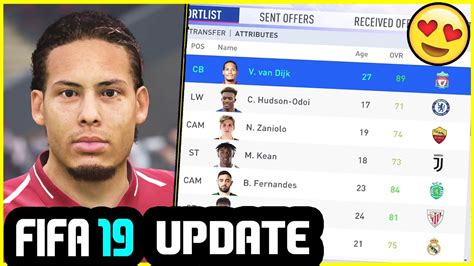 sofifa 19|fifa 19 squad update 2019.